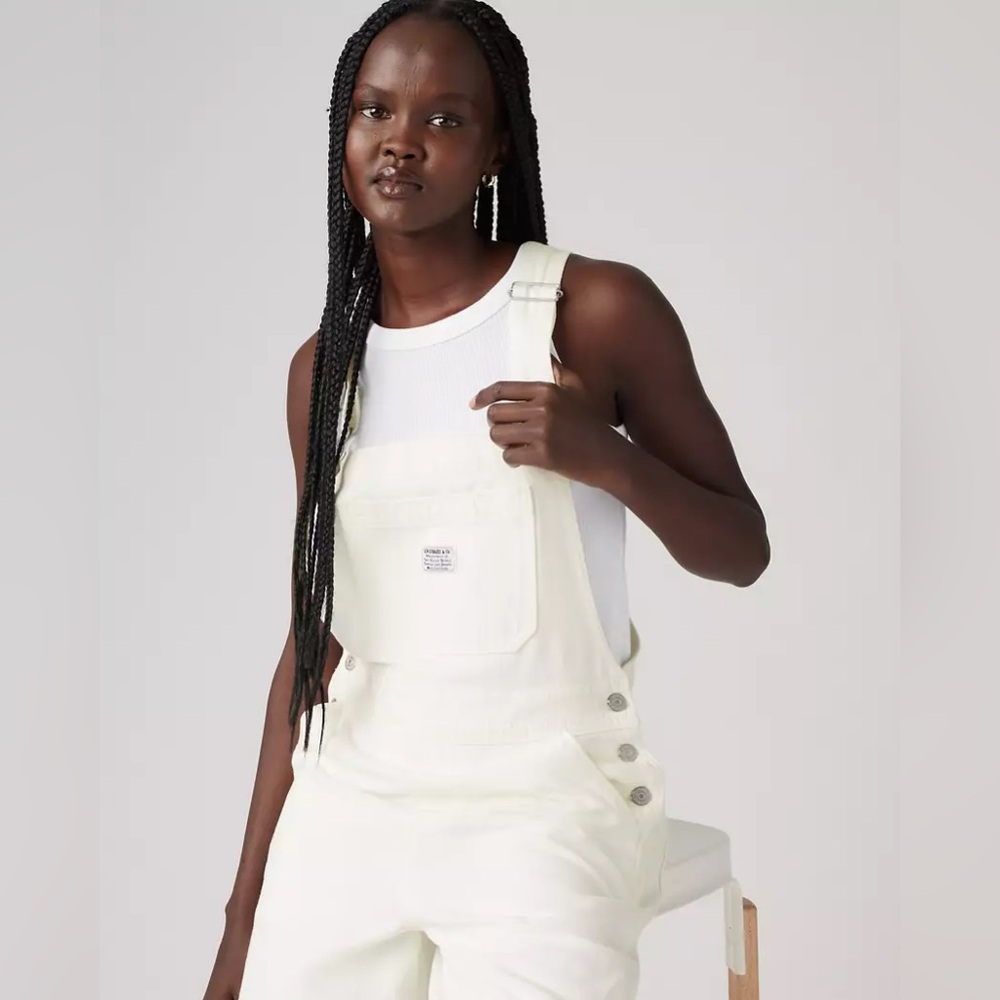 Levi's Women's White Jeans Overalls